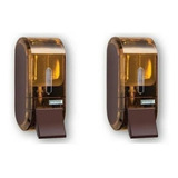 Kit 2 Dispenser Suporte Porta Álcool Gel Saboneteira Marrom