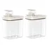 Kit 2 Dispensers Com Tampa Medidora 1 5l Flow Bege Ou