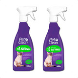 Kit 2 Educador Sanitario Gatos Xô Gatinho Pet Clean 500ml