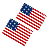Kit 2 Emblema Adesivo Bandeira Usa