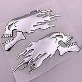 Kit 2 Emblemas Motoqueiro Fantasma Caveira Tuning Para Carro Moto