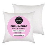 Kit 2 Enchimento Refil Almofada 55x55 Fibra 100 Siliconada