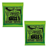 Kit 2 Encordoamento Baixo 045 Ernie Ball Regular Slinky Níqu