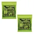 Kit 2 Encordoamento Guitarra 010 Ernie Ball Regular Slinky