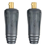 Kit 2 Engate Conector Rápido Macho 13mm Cabo Maquina De Sold