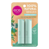 Kit 2 Eos Organic Stick Lip Balm Sweet Mint 4g