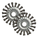 Kit 2 Escova Rotativa Circular Aço Trançada 4 X X 7 8