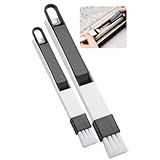 Kit 2 Escovas De Limpeza Multiuso - Para Trilho De Janela- Teclado- Cantos E Frestas - Escovinha Portátil Com Cerdas Firmes E Pazinha- Ideal Para Casa- Escritório- Carro E Eletrodomésticos