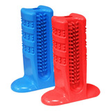 Kit 2 Escovas Dental Canina Mordedor Dentes Pino Furacão Pet