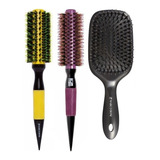 Kit 2 Escovas Térmicas Cerâmica Raquete Marco Boni