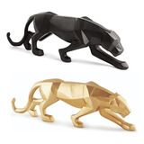 Kit 2 Esculturas Leopardo