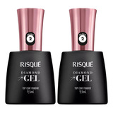 Kit 2 Esmalte Risqué Em Gel Top Coat Fixador 9 5ml