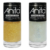 Kit 2 Esmaltes Coleção Joias Da Anita Top Coats