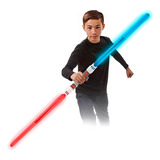 Kit 2 Espadas Sabre De Luz Star Wars Com Som E Luz