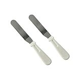 Kit 2 Espátula Confeiteiro Curva Inox 26cm Profissional Confeitar Decorar Alisar Bolos Doces