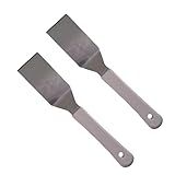 Kit 2 Espátula Curva P Chapeiro Chapa Hambúrguer Lanche Restaurante Lanchonete Profissional