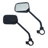 Kit 2 Espelho Retrovisor Bike Retangular Haste Longa 22 2mm