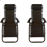 Kit 2 Espreguiçadeiras Gravidade Zero Para Praia E Piscina