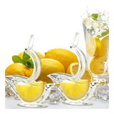 Kit 2 Espremedor De Limão Acrílico Fino Gourmet Cítricos