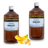 Kit 2 Essências De Banana Aroma Gb 1 Litro Cada Alimentícia