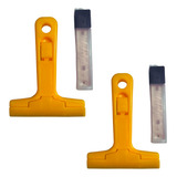 Kit 2 Estiletes Raspador Profissional Remove Cola Tinta