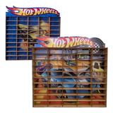 Kit 2 Expositor Porta Carrinhos Hotwheels Estante Stand Mdf