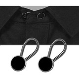 Kit 2 Extensor Colarinho Alargador Botão Preto Ou Branco