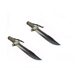 Kit 2 Facas Tática Rambo Combate Militar 1 Karambit Black