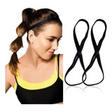 Kit 2 Faixa Elástica De Cabeça Esporte Corrida Futebol Yoga