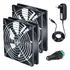 Kit 2 Fan Cooler 80mm 80x80x25mm 3000rpm+ Fonte 12v+ Grade