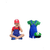 Kit 2 Fantasias Mario Bros E Luigi Completa Infantil Irmãos