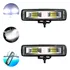 Kit 2 Farol De Barra Led Strobo 48w 9 60v Auxilar Off road