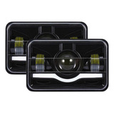 Kit 2 Farol Led Drl Projetor Universal Retangular 12 36v 30w
