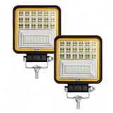 Kit 2 Farol Milha Led 126w 12v 24 Angel Seta Caminhão Carro