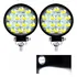 Kit 2 Farol Milha Mini Redondo 42w 12v 24v Universal Jeep