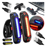 Kit 2 Farol Sinalisador Led Lanterna Bike Traseira Bicicleta
