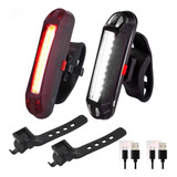 Kit 2 Farol Sinalisador Led Lanterna Bike Traseira Bicicleta