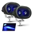 Kit 2 Farol Spot Azul 20w P Trator Pulverizador Agrícola Led