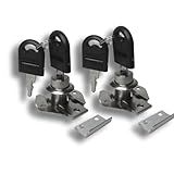 Kit 2 Fechadura 31mm Gaveta Tambor Cromado Armário Móveis Com Batente Interno Com Chave Reserva Segredos Variados