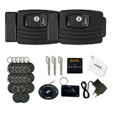 Kit 2 Fechaduras Ultra Card Preta E code 15 Tags Chaveiro