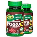 Kit 2 Ferro Com Vitamina C 60 Cápsulas Unilife