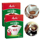 Kit 2 Filtro De Papel Melitta Para Café 103 Original Coador