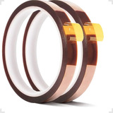 Kit 2 Fita Kapton Térmica Para Alta Temperatura 10mm X 33 Mt