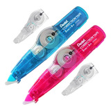 Kit 2 Fitas Corretivas Pentel Rosa Azul