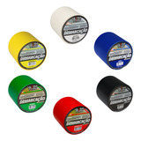 Kit 2 Fitas Demarcação Pvc 100mm Sinalização Multi Cores 30m