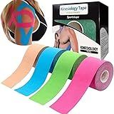 Kit 2 Fitas Tape Bandagem Elástica Adesiva Para Fisioterapia Lesão Muscular Rolo 5cm X 5m Funcional Treino Recuperação Muscular Evita Lesões Cores Sortidas