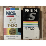 Kit 2 Fitas Vhs _vídeo Cassete Philips / Nks _ T-120