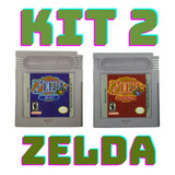 Kit 2 Fitas Zelda Oracle Jogos Compatível Game Boy Color Gbc