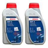 Kit 2 Fluído De Freio Bosch Dot 4 500ml Reservatório Óleo