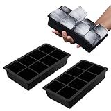 Kit 2 Forma De Gelo Silicone Cubo Grande 8 Cubos Drink Whisky Top Flexível E Resistente LVLOGISTICA